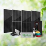 Güneş Enerjisi Elektrik Üretimi Paket 2 – 4 Panel 2,5 kW Lityum Akü 4,2 kW İnvertör