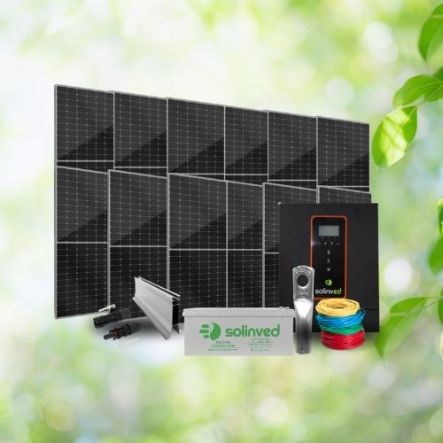 ges elektrik üretimi paket4 Güneş Enerjisi Elektrik Üretimi Paket 4 – 12 Panel 10 kW Lityum Akü 8,5 kW İnvertör - Görsel 1